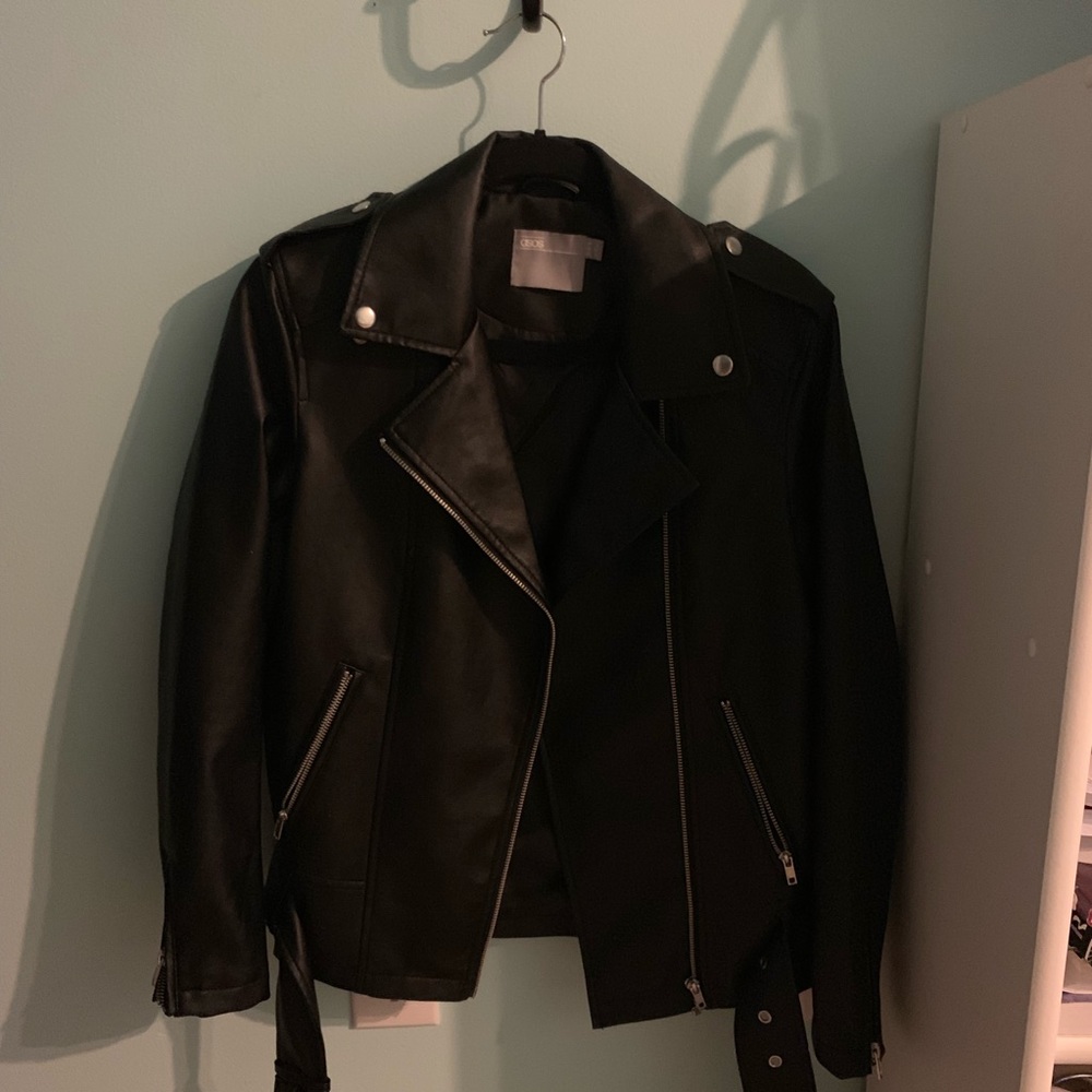 ASOS oversized leather biker jacket